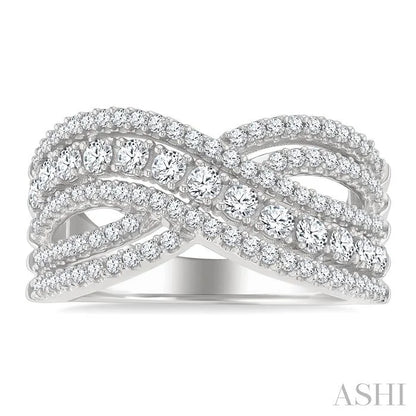 Criss Cross Bold Diamond Fashion Band
