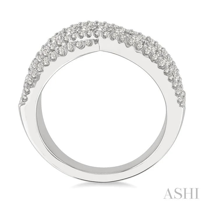 Criss Cross Bold Diamond Fashion Band