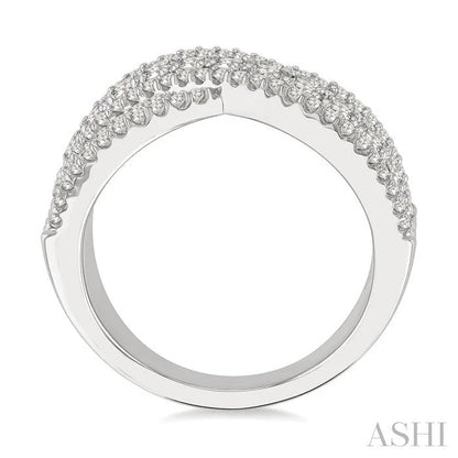 Criss Cross Bold Diamond Fashion Band
