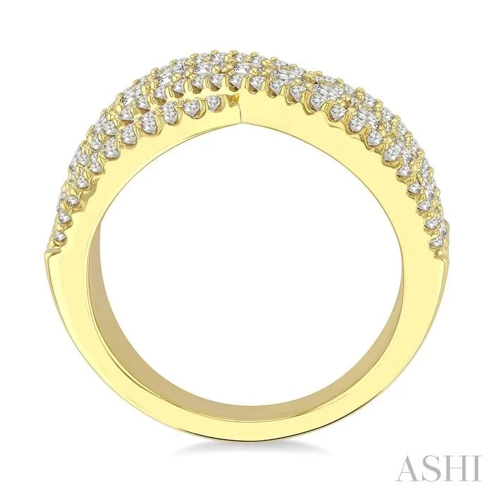 Criss Cross Bold Diamond Fashion Band