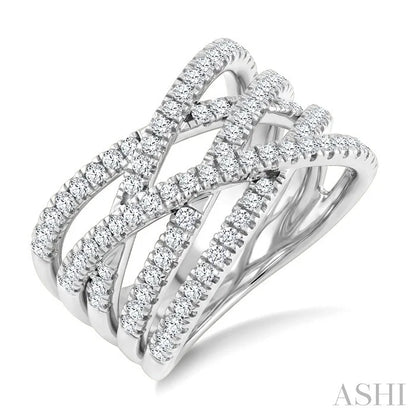 Criss Cross Bold Diamond Fashion Band