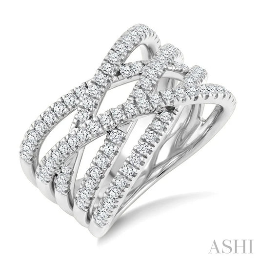 Criss Cross Bold Diamond Fashion Band