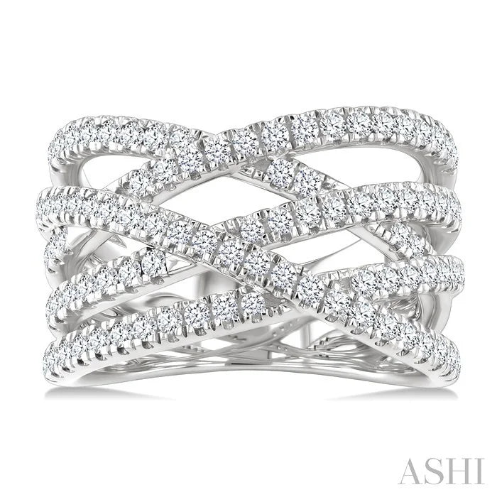 Criss Cross Bold Diamond Fashion Band