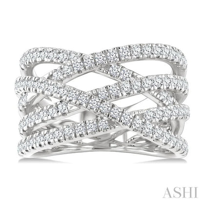 Criss Cross Bold Diamond Fashion Band