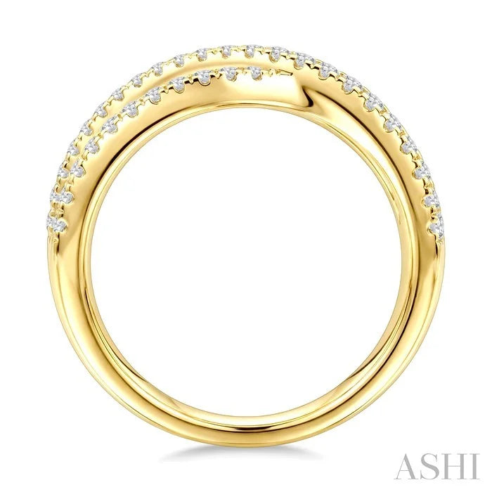 Criss Cross Bold Diamond Fashion Band