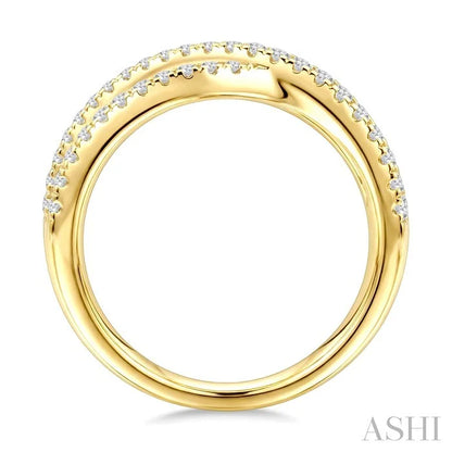 Criss Cross Bold Diamond Fashion Band