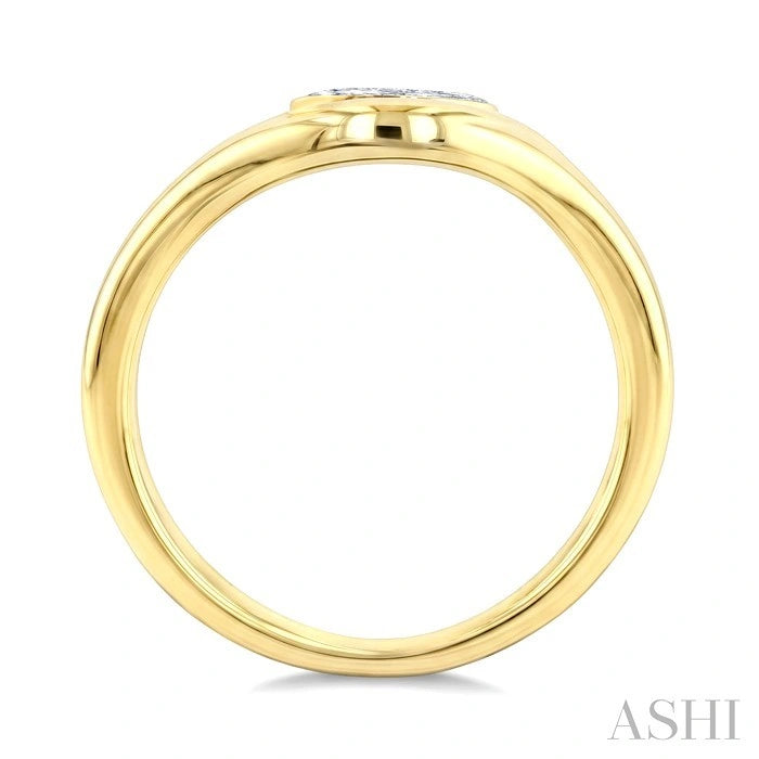 Marquise Shape Curved Diamond Solitaire Ring
