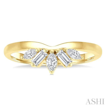 Chevron Mixed Shape Diamond Fashion Ring