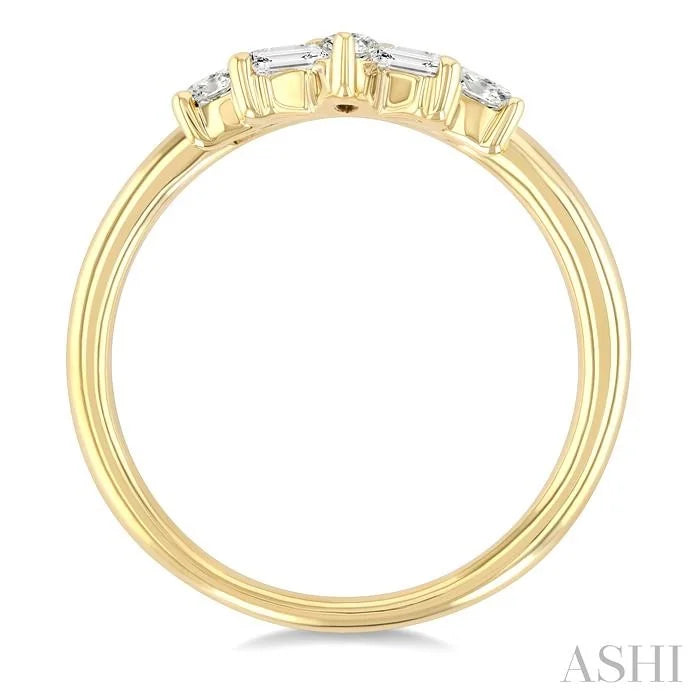 Chevron Mixed Shape Diamond Fashion Ring