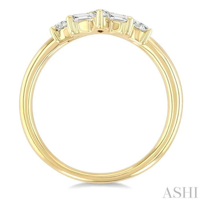 Chevron Mixed Shape Diamond Fashion Ring