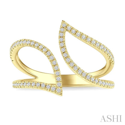 Leaf Diamond Fashion Open Ring