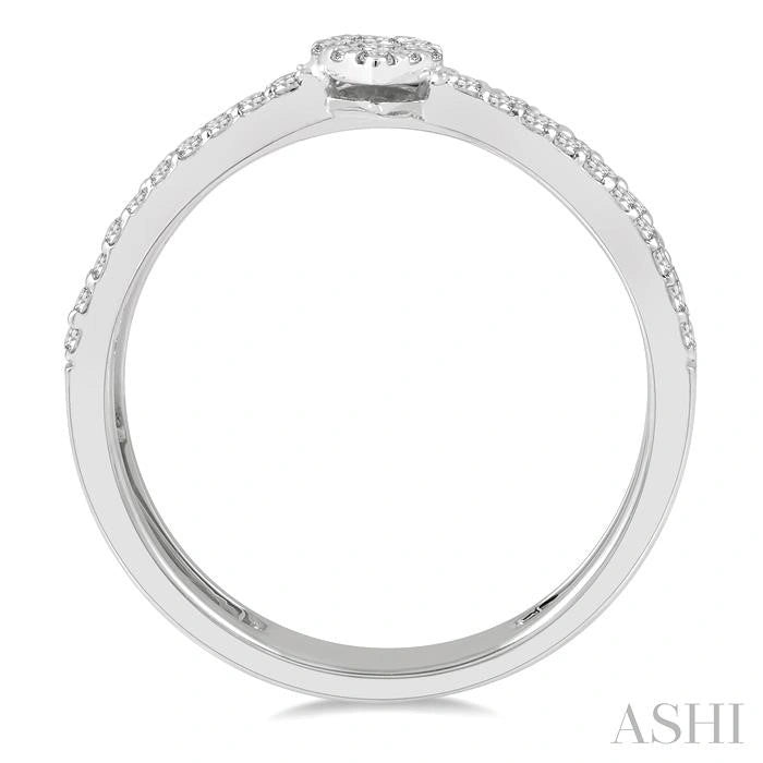 Double Row Pear Shape Lovebright Diamond Fashion Ring