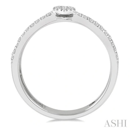 Double Row Pear Shape Lovebright Diamond Fashion Ring