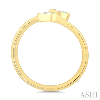 Pear Shape Bezel Coil Diamond Fashion Ring