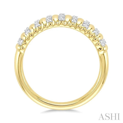 Ribbed Diamond Fashion Dome Ring