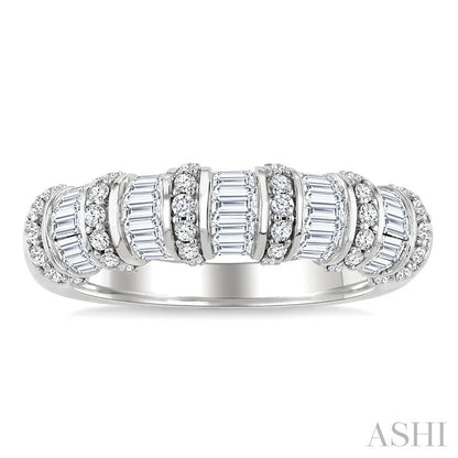 Baguette Diamond Fashion Bamboo Band