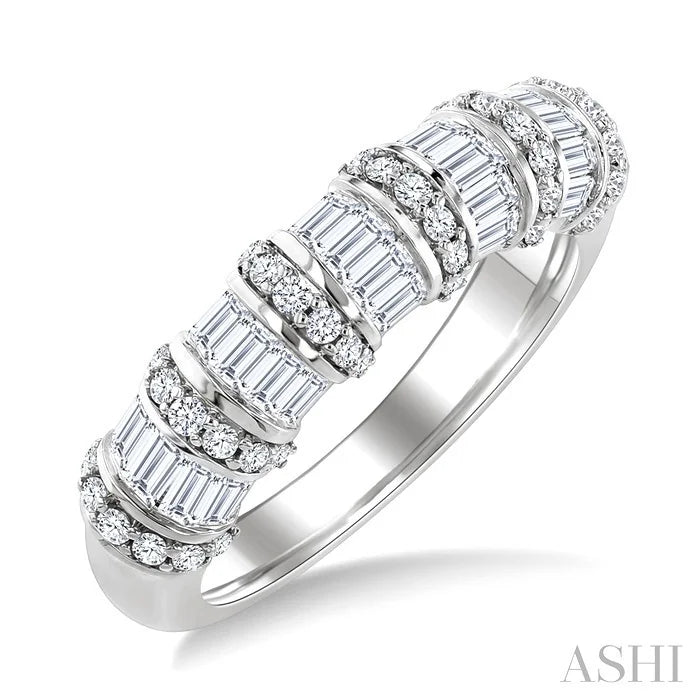 Baguette Diamond Fashion Bamboo Band