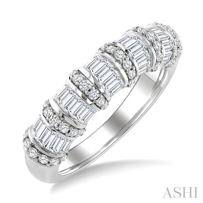 Baguette Diamond Fashion Bamboo Band