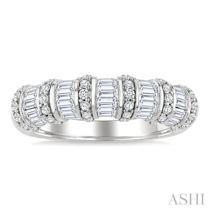 Baguette Diamond Fashion Bamboo Band