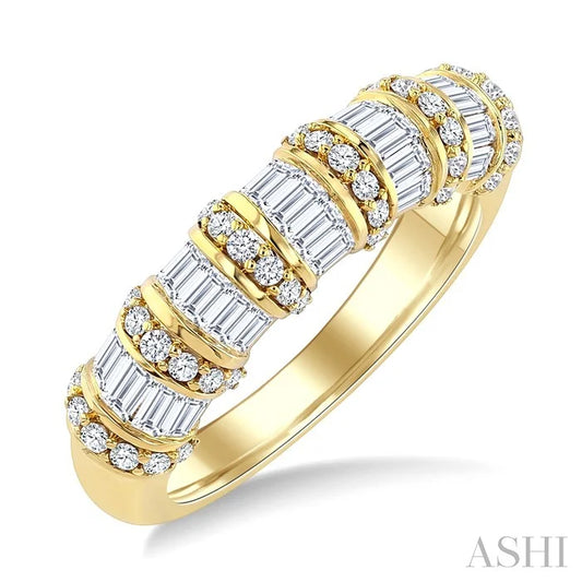 Baguette Diamond Fashion Bamboo Band