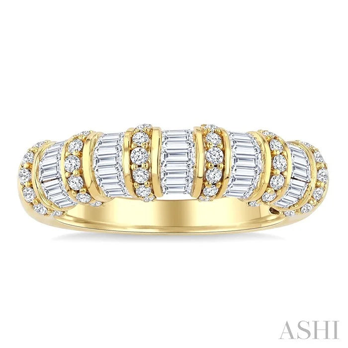 Baguette Diamond Fashion Bamboo Band