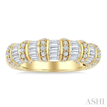 Baguette Diamond Fashion Bamboo Band