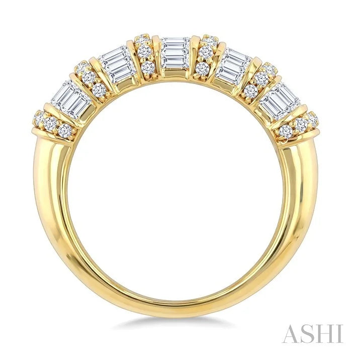 Baguette Diamond Fashion Bamboo Band