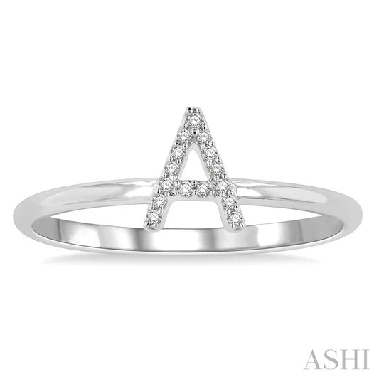 Block 'A' Initial Diamond Ring
