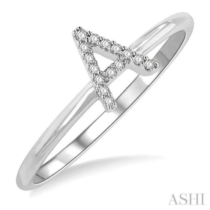 Block 'A' Initial Diamond Ring