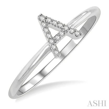 Block 'A' Initial Diamond Ring