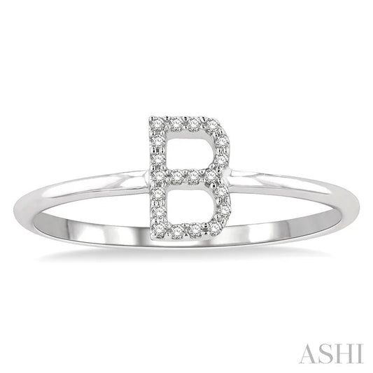 Block 'B' Initial Diamond Ring