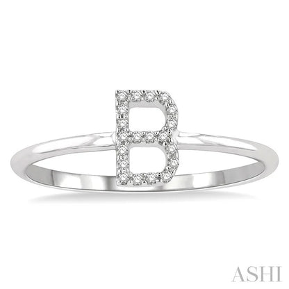 Block 'B' Initial Diamond Ring