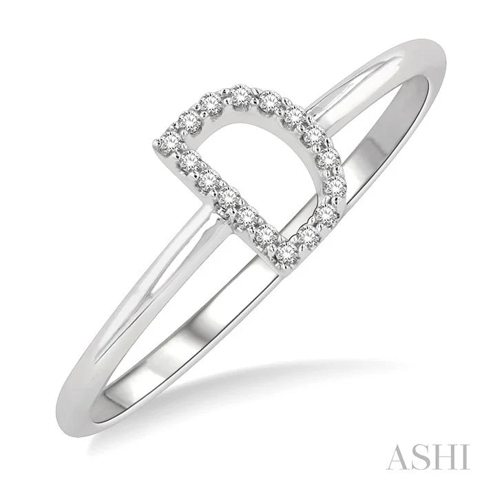 Block 'D' Initial Diamond Ring