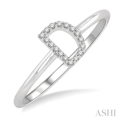 Block 'D' Initial Diamond Ring