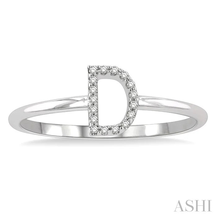 Block 'D' Initial Diamond Ring