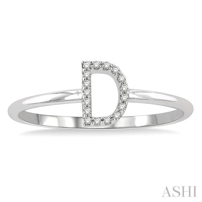 Block 'D' Initial Diamond Ring