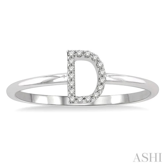 Block 'D' Initial Diamond Ring