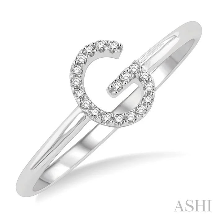Block 'G' Initial Diamond Ring