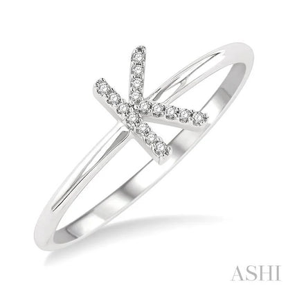 Block 'K' Initial Diamond Ring