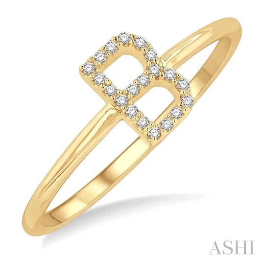 Block 'B' Initial Diamond Ring