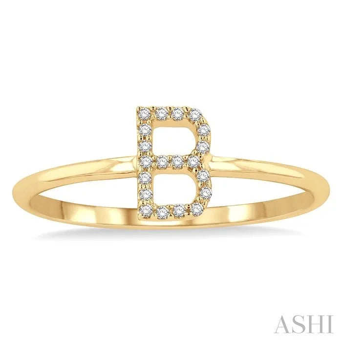 Block 'B' Initial Diamond Ring