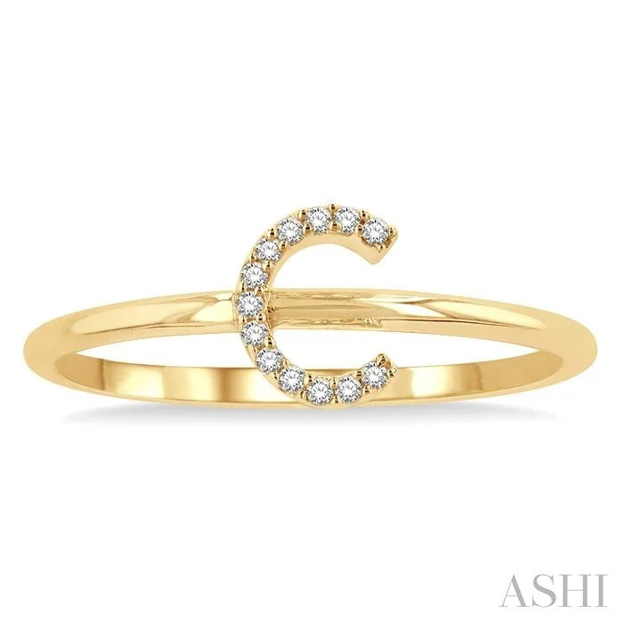 Block 'C' Initial Diamond Ring