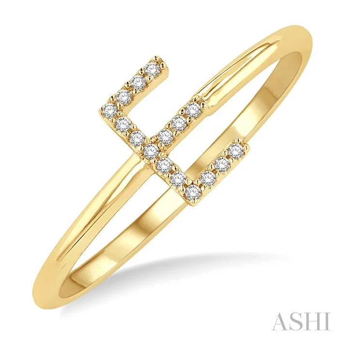 Block 'E' Initial Diamond Ring
