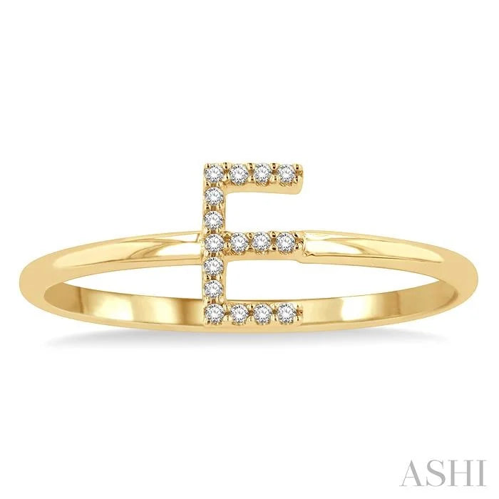Block 'E' Initial Diamond Ring