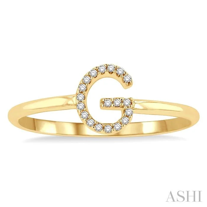 Block 'G' Initial Diamond Ring