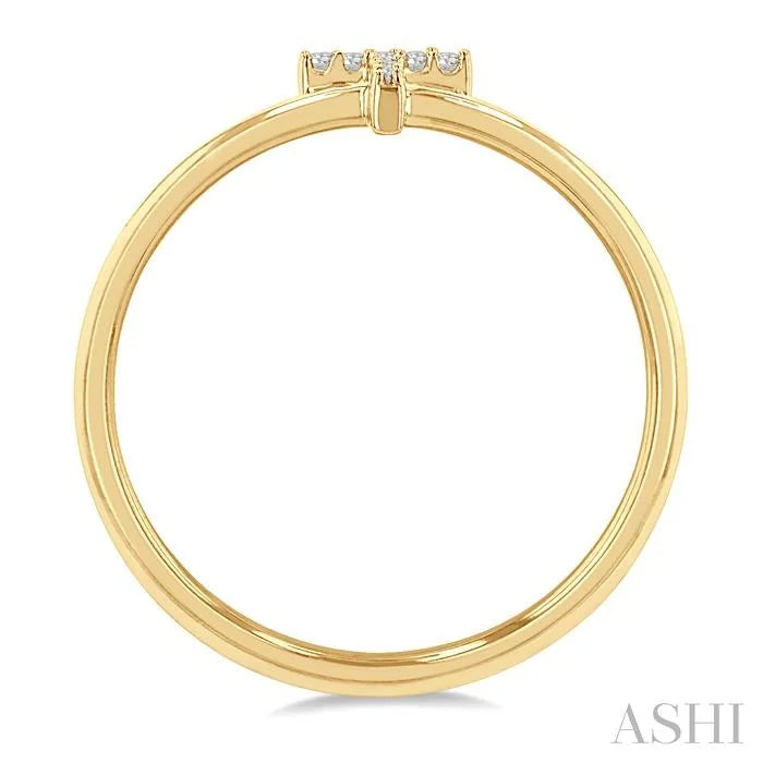 Block 'T' Initial Diamond Ring