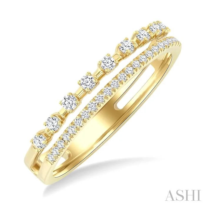 Double Row Diamond Fashion Band