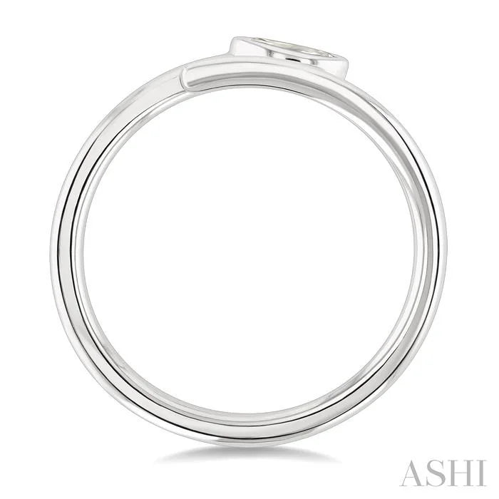 Marquise Shape Bezel Bypass Diamond Fashion Ring