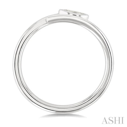 Marquise Shape Bezel Bypass Diamond Fashion Ring