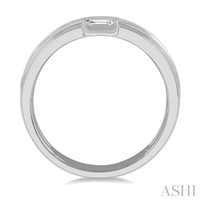 Double Row East-West Baguette Diamond Fashion Ring